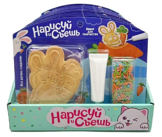 №3 Набор для творчества Нарисуй и съешь "Зайка" (блок 12шт 59г) в Кореновске
