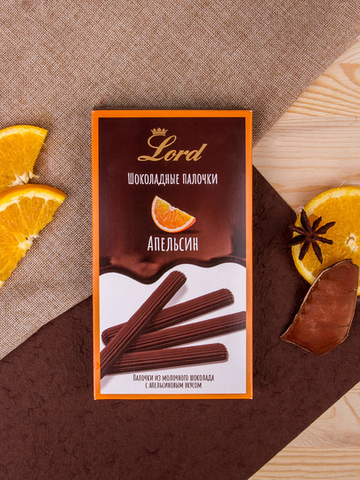 TM LORD Палочки из молочного шоколада с апельсиновым вкусом, 80 гр  в Кореновске