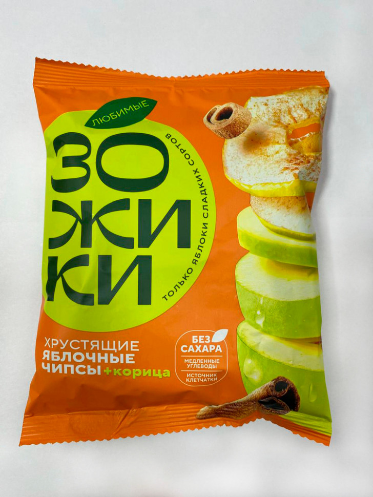  Зожики Яблочные+корица чипсы, 25г  в Кореновске