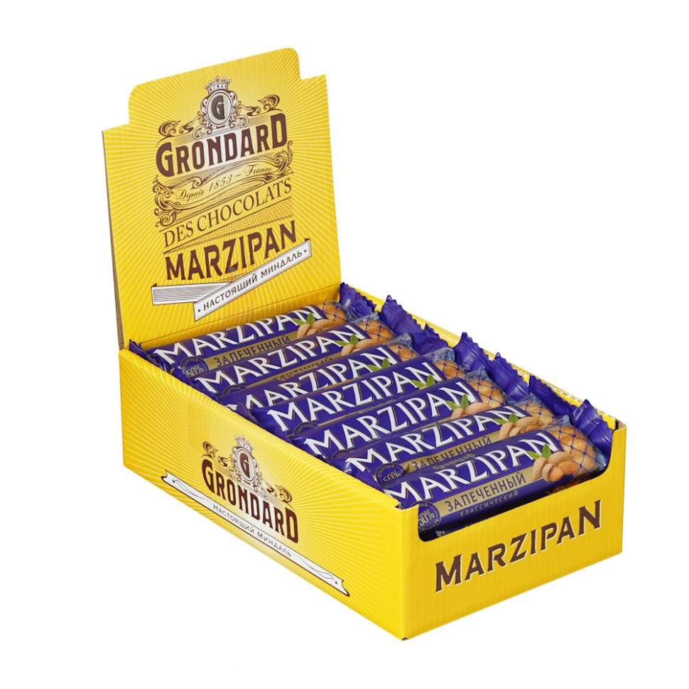  TM Grondard   (11161) Батончики НЕглазированные Марципановые Запечённые, (28шт по 40г)    в Кореновске
