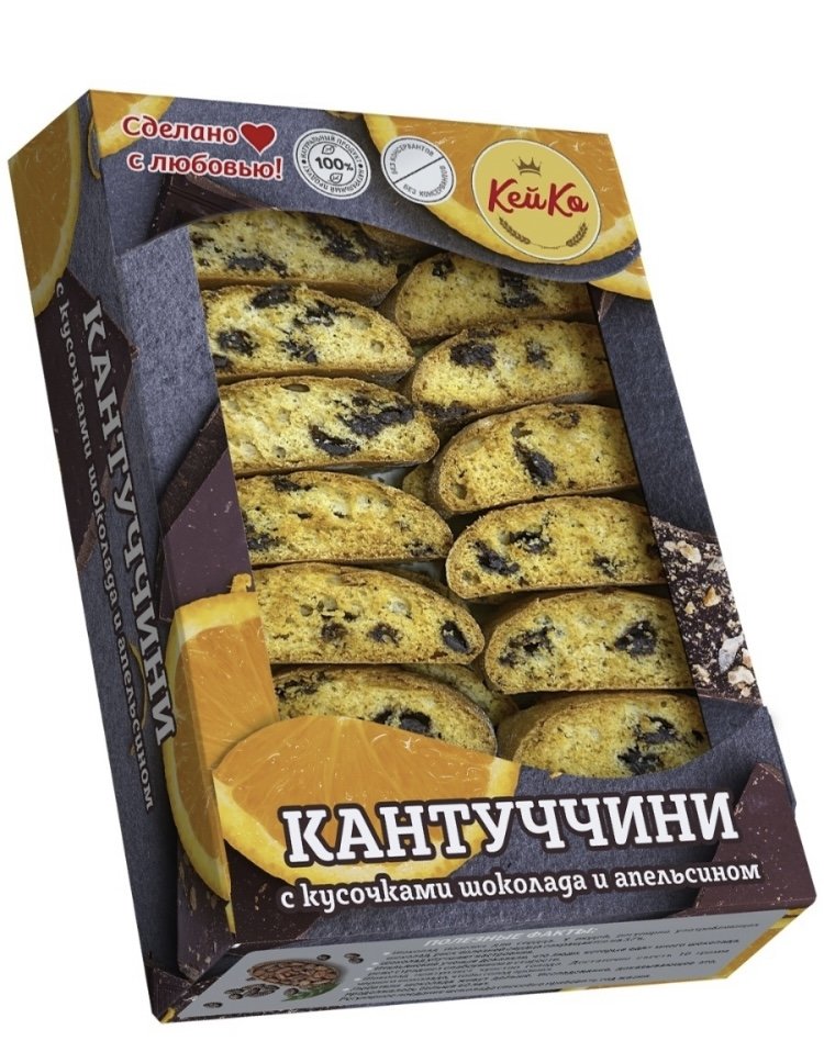  Кей Ко Кантуччини с кусочками шоколада и апельсином, 200г   в Кореновске