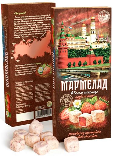  Сладарт Мармелад Клубничный в белом шоколаде, 150г   в Кореновске